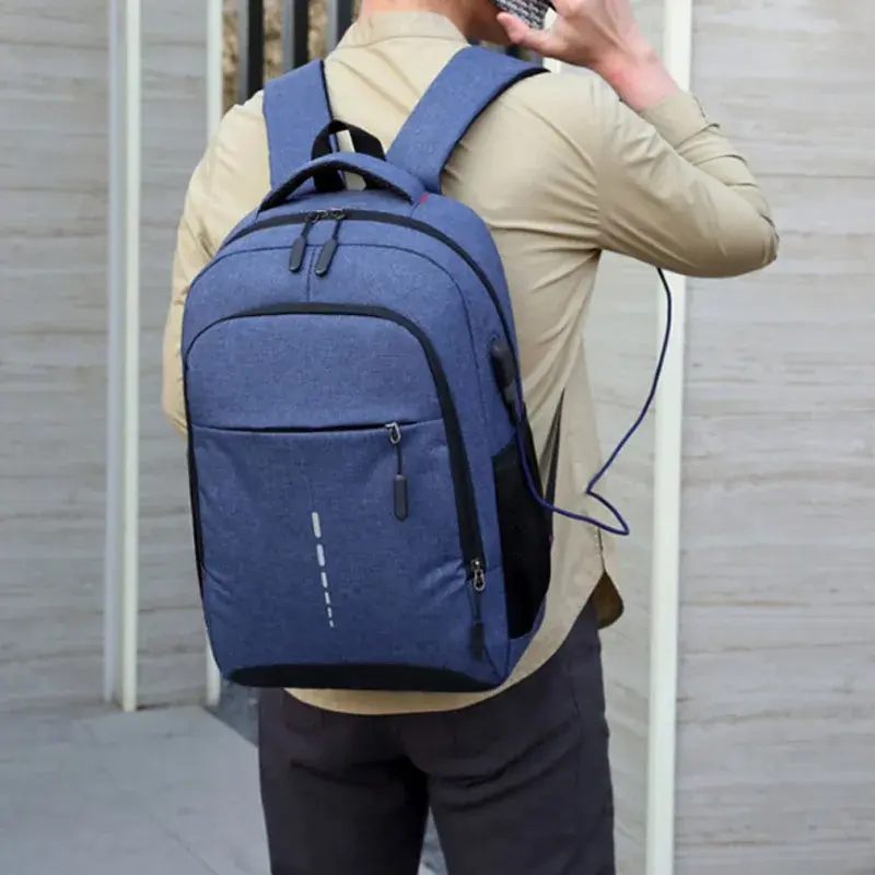 Classic Men Waterproof Backpack USB Charging Casual Travel Backpack Men Large Capacity Travel Laptop Backpack School Bag bolsas