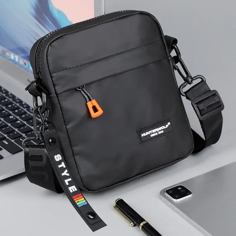 Men's Multifunction Shoulder Sling Pack Fashion Multi-Pockets Business Crossbody Bags Casual Waterproof Male Small Messenger Bag