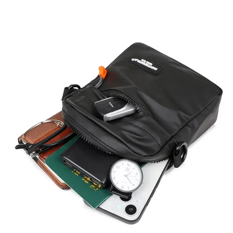 Men's Multifunction Shoulder Sling Pack Fashion Multi-Pockets Business Crossbody Bags Casual Waterproof Male Small Messenger Bag