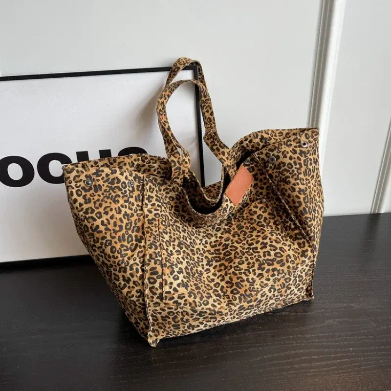 Leopard Design 2025 Korean Fashion Shopper Big Shopping Bags for Women Handbag Lady Shoulder Bag Large Capacity Bag Girl Handbag