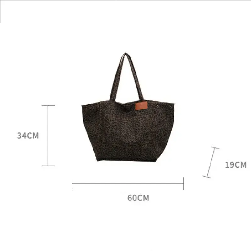 Leopard Design 2025 Korean Fashion Shopper Big Shopping Bags for Women Handbag Lady Shoulder Bag Large Capacity Bag Girl Handbag