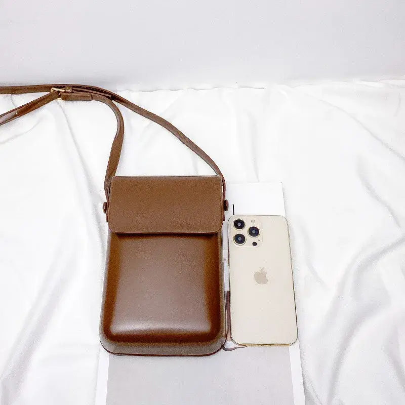 2025 Flap Crossbody Bags Women Mini PU Leather Shoulder Purses and Handbags for Girls Ladies Phone Simple Solid Designer Bag