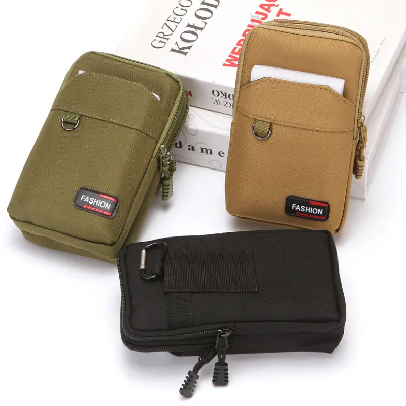 Double Layer Nylon Waist Bag Outdoor Waist Fanny Pack Men Phone Pouch Camping Hunting Waist Bag Purses Belt Bag