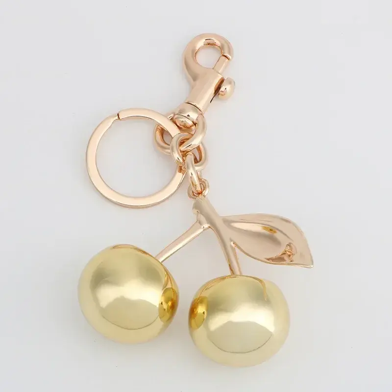 New Red Cherry Pendant Keychain Charm For Women's Handbag Internet-famous Crystal Cherry Pendant High-Grade Bag Accessories