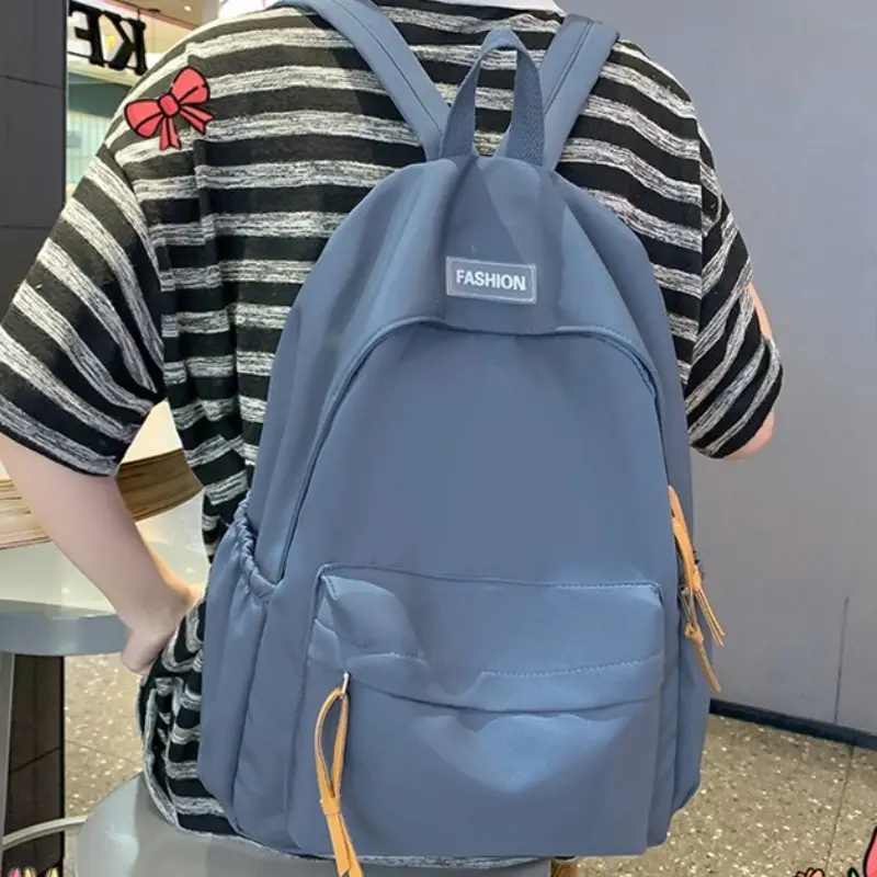 Kawaii Large-capacity Waterproof College Backpack Korean Version Simple School Bags Trendy Women Laptop Backpack Travel Book Bag