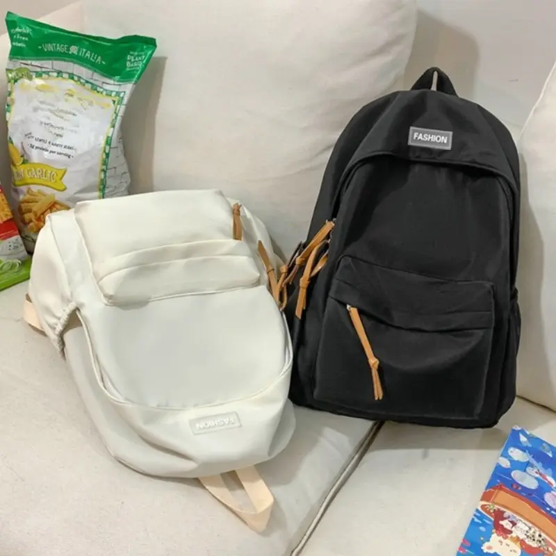 Kawaii Large-capacity Waterproof College Backpack Korean Version Simple School Bags Trendy Women Laptop Backpack Travel Book Bag