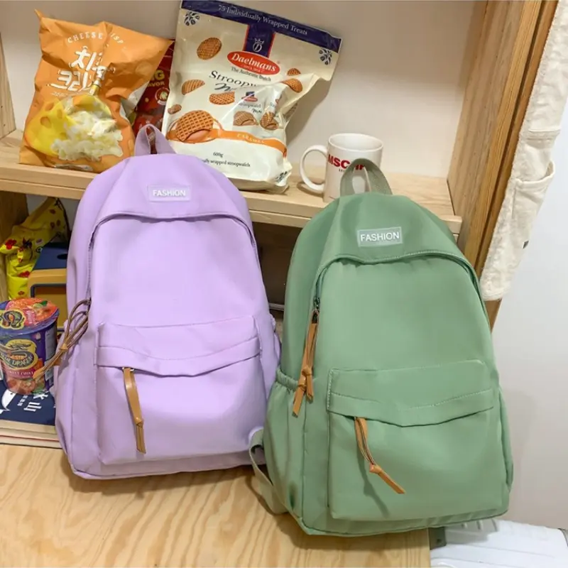 Kawaii Large-capacity Waterproof College Backpack Korean Version Simple School Bags Trendy Women Laptop Backpack Travel Book Bag