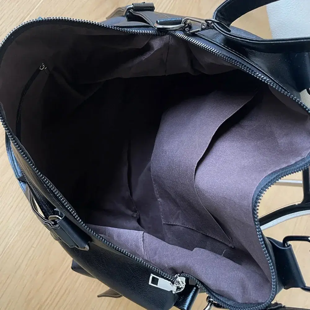 Large Capacity Black Shoulder Bags For Women Large Shopper Bag Solid Color Soft Leather Crossbody Handbag Lady Travel Tote Bag