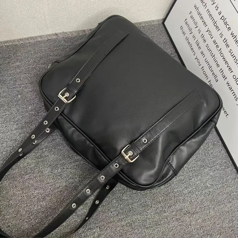 Harajuku Black Ita Bags Backpack Women Sweet Cool Transparent Large Capacity Handbag Ladies Japanese Y2k Backpacks Chic Bolsas