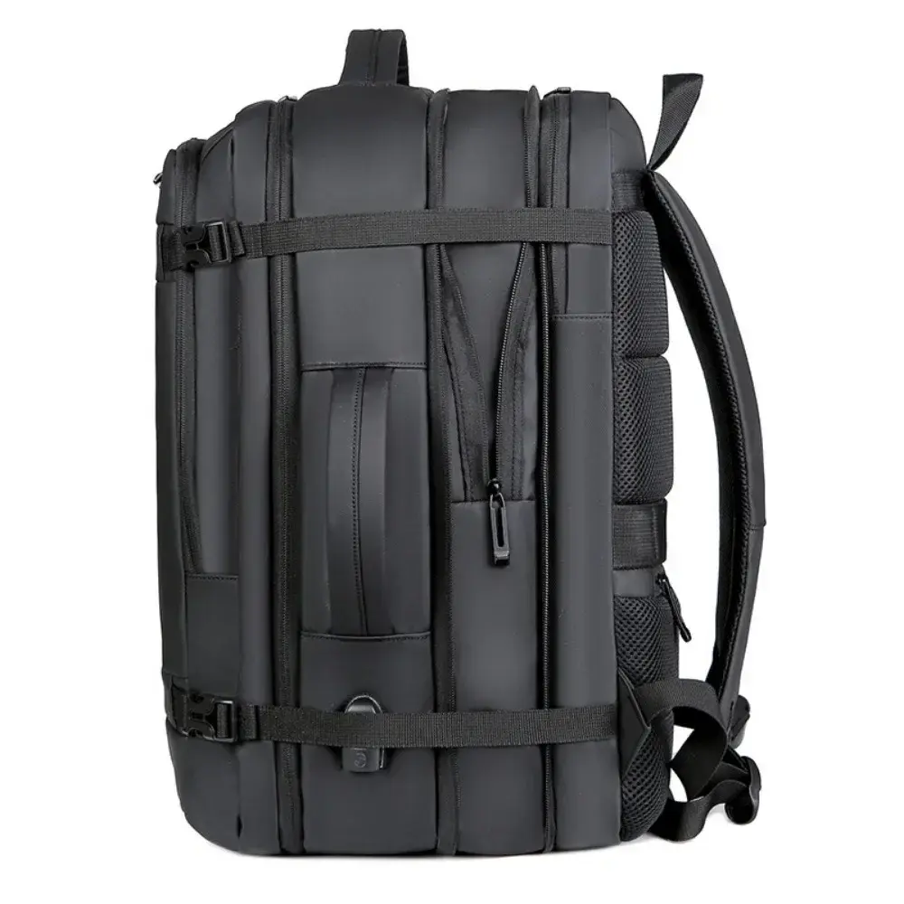 40LExpandable USB Travel Backpack, Flight Approved Carry on Bags for Airplanes,Water Resistant Durable 17-inch Backpack Men