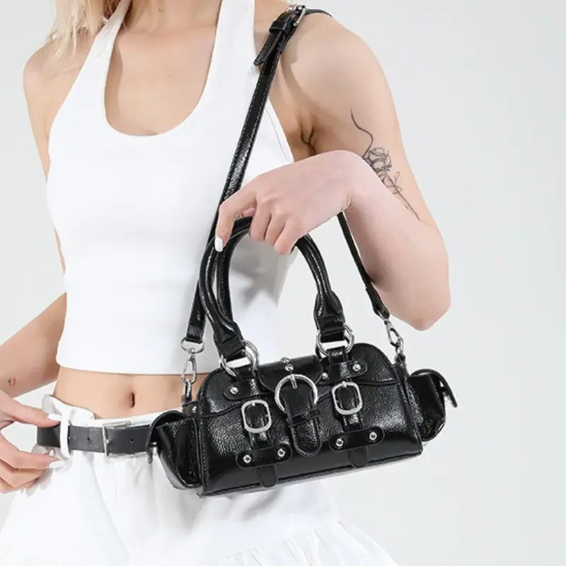 2025 New PU Square Shoulder & Crossbody Bags Solid Popularity Hot Trendy Stylish Design Y2K Style Handbags for Women Fashionable