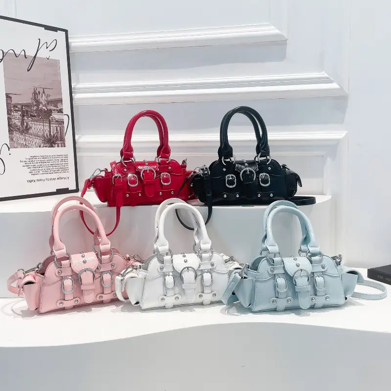 2025 New PU Square Shoulder & Crossbody Bags Solid Popularity Hot Trendy Stylish Design Y2K Style Handbags for Women Fashionable