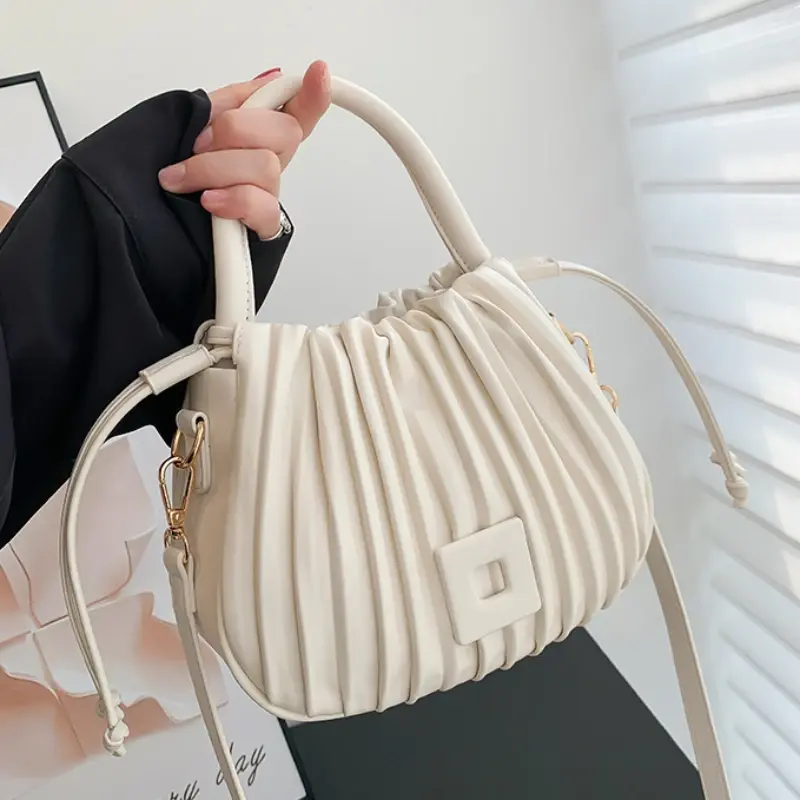 Fashion Brand Design Crossbody Bag for Women 2025 Luxury Vintage Shoulder Handbag Female Tote Bag Casual PU Leather Bucket Bag