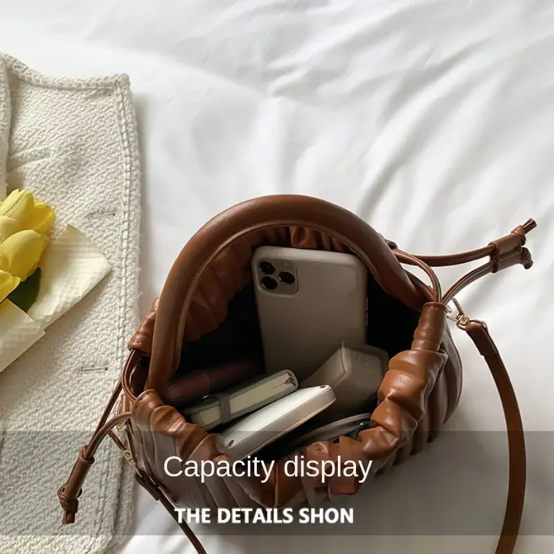 Fashion Brand Design Crossbody Bag for Women 2025 Luxury Vintage Shoulder Handbag Female Tote Bag Casual PU Leather Bucket Bag