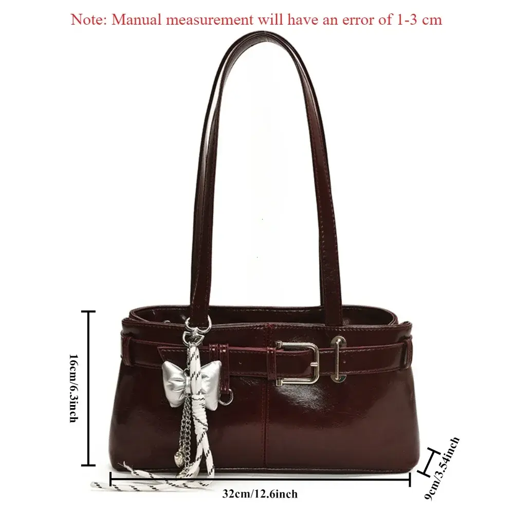 Hight Quality Interior Compartment Shoulder Bags for Women Luxury Designer Belt Buckle Underarm Bag 2025 Hot Sale Bags for Women