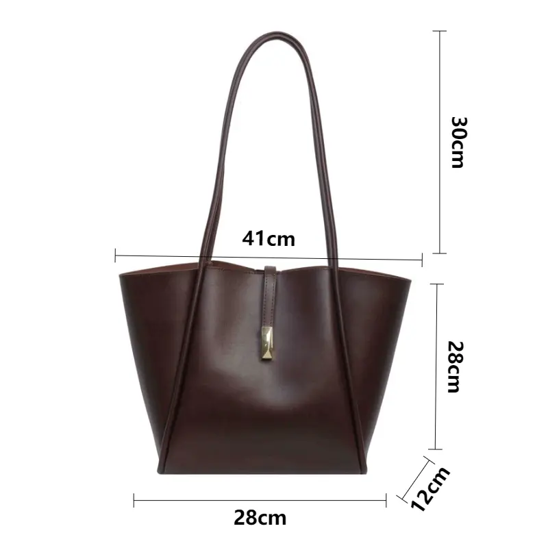 Branded Designer Shoulder Tote Bags For Women Soft PU Leather 2-IN-1 Big Capacity Shopper Tote Set 2025 Luxury Designer Handbags