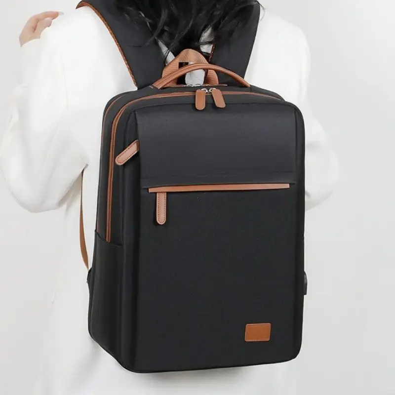 Business Backpack For Men Women New Trendy Design 15.6-Inch Laptop Backpack Blue Beige Student Schoolbag Boarding Backpack Male