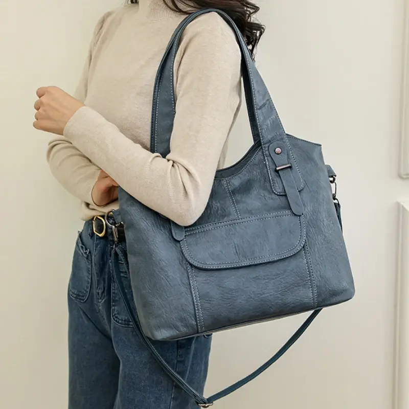 Women's Bag High Quality Leather Handbag Female Designer Brand Shoulder Bags Large Capacity Tote Bag Casual Handbag For Commte