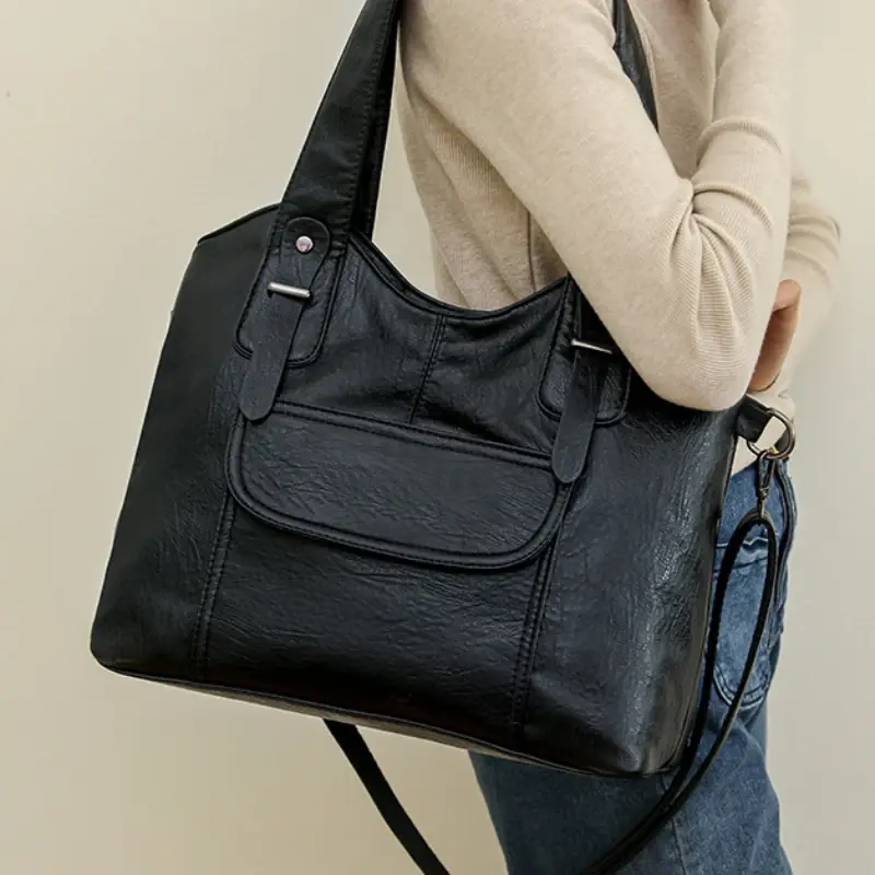 Women's Bag High Quality Leather Handbag Female Designer Brand Shoulder Bags Large Capacity Tote Bag Casual Handbag For Commte