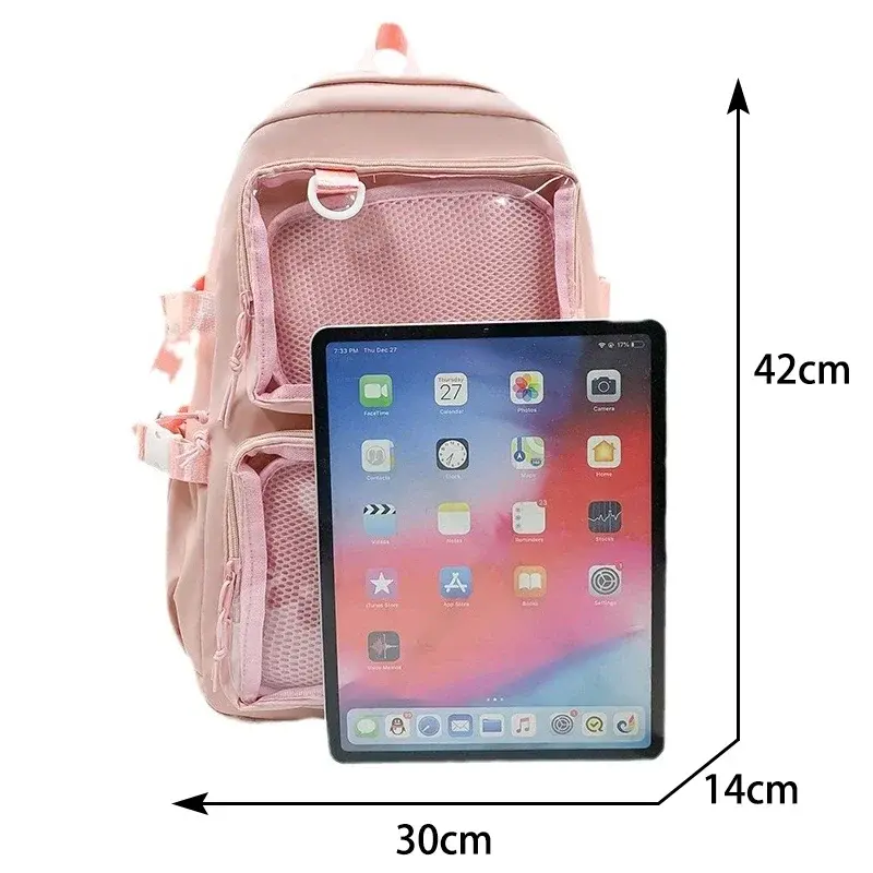 Japanese Kawaii Itabag Women New 2025 Transparent Backpack Women Large Capacity Ita Backpack School Bags for College Student JK