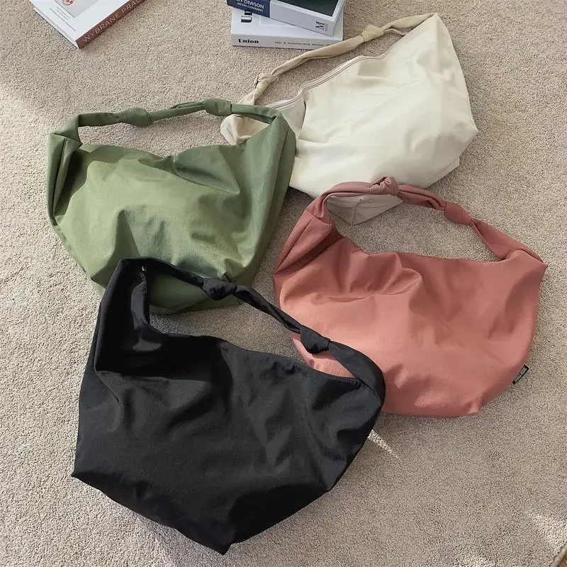 2025 New Canvas Totes Bags Women Casual Wild Ladies Handbags Solid Color Shoulder Women Bag Simple Female Messenger Bag Purses