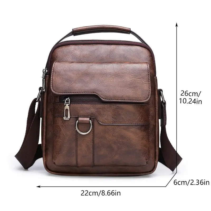 New Men Crossbody Bag Shoulder Bags Vintage Men Handbags Large Capacity PU Leather Bag For Man Tote Bag сумка мужская деловая