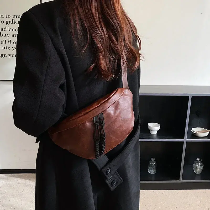 Fashion Soft Leather Waist Bag Ladies Fanny Pack High Quality Shoulder Belt Purse Bags Fashion Designer Crossbody Chest Bags