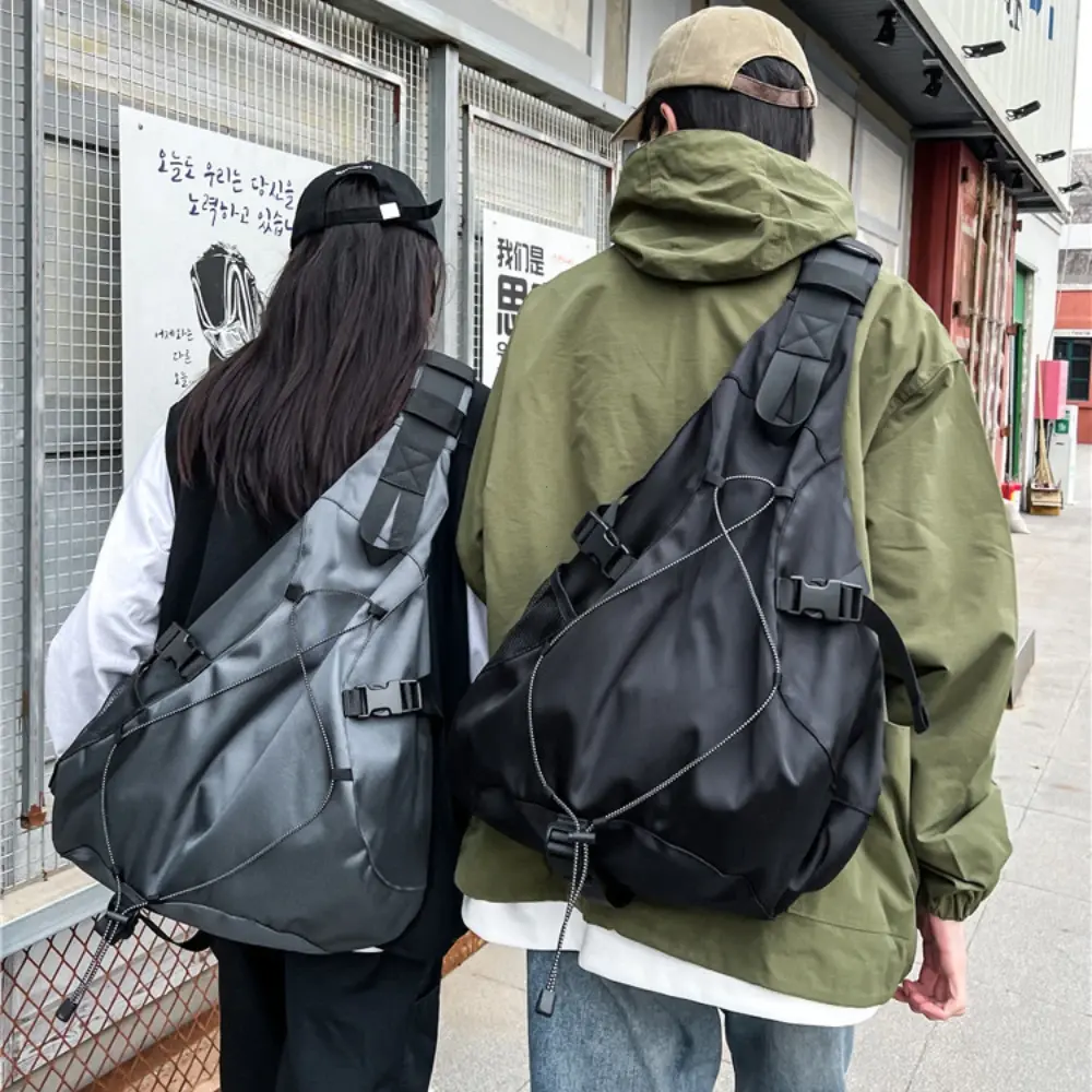 New Waterproof Nylon Crossbody Bag for Men Women Large Capacity Travel Storage Shoulder Bag Outdoor Sports Unisex Chest Packs