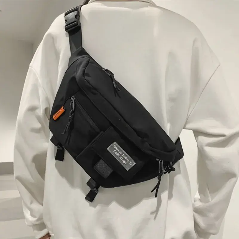 Chest Pack Woman 2025 New Street Trend Waist Bag Unisex Outdoor Sports Fanny Pack Shoulder Bag Fashion Nylon Belt Bags Purse