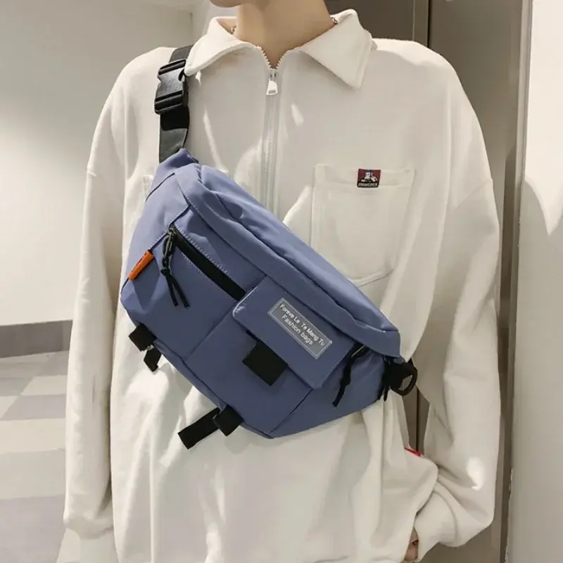 Chest Pack Woman 2025 New Street Trend Waist Bag Unisex Outdoor Sports Fanny Pack Shoulder Bag Fashion Nylon Belt Bags Purse