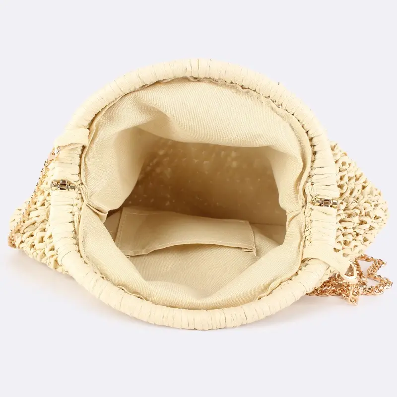 2025 Summer New Straw Weaving Crossbody Bag Fashionable and Casual Shell Bag Women's Shoulder Bag with Excellent Texture