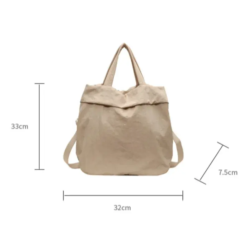 Solid Color Simple Fashionable Leisure All-Match Tote Bag with Large Capacity for School Work and Commute Designer Bags Handbags