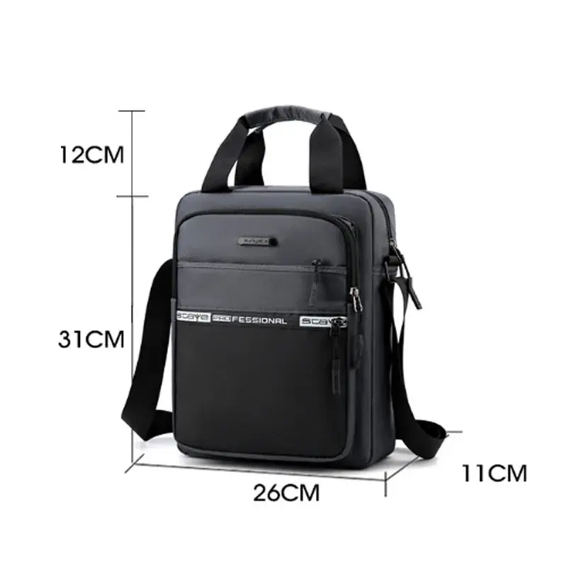 Men's Business Shoulder Bag Fashion Casual Solid Color Large Capacity High Quality Oxford Cloth Waterproof Multifunctional Bag