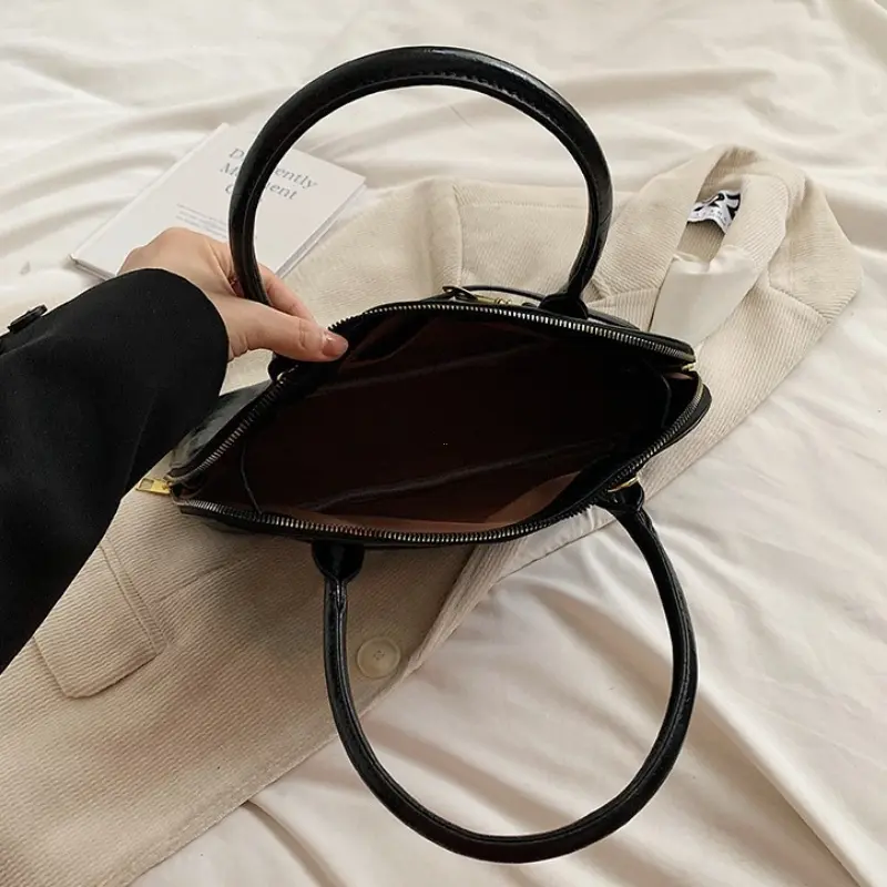 Retro PU Leather Solid Color Underarm Bags for Women 2025 Y2K Trend Ladies Shoulder Bag Females Handbags and Purses Tote Bag