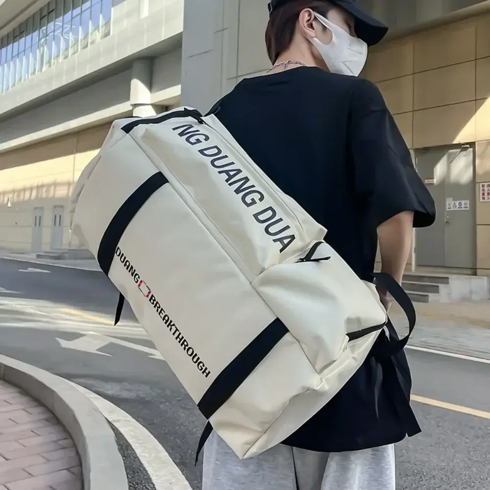 Fashion Brand Travel Bag Ins New Large Capaci Casual Fitness Backpack Versatile Backpack Neutral Shoulder Messenger Bag Сумка
