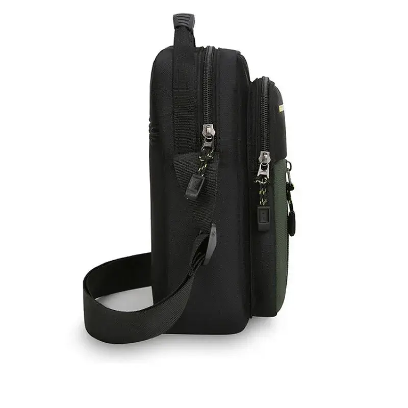 Men's Business Shoulder Bag Fashion Multi-Pockets Lightweight Casual Crossbody Bags High Quality Oxford Men's Outdoor Chest Bag