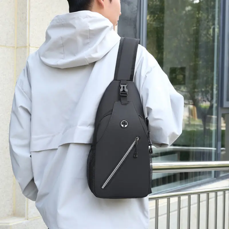 Casual Chest Bag Men's Mobile Phone Crossbody Bag Multifunctional Lightweight Outdoor Sports Shoulder Bag Messenger Bags for Men