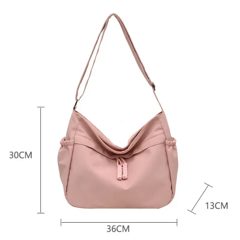 Nylon Hobos Crossbody Bags Solid Casual Zipper Women's Bags 2025 Fashion High Capacity Solid Color Single Shoulder Totes Bag