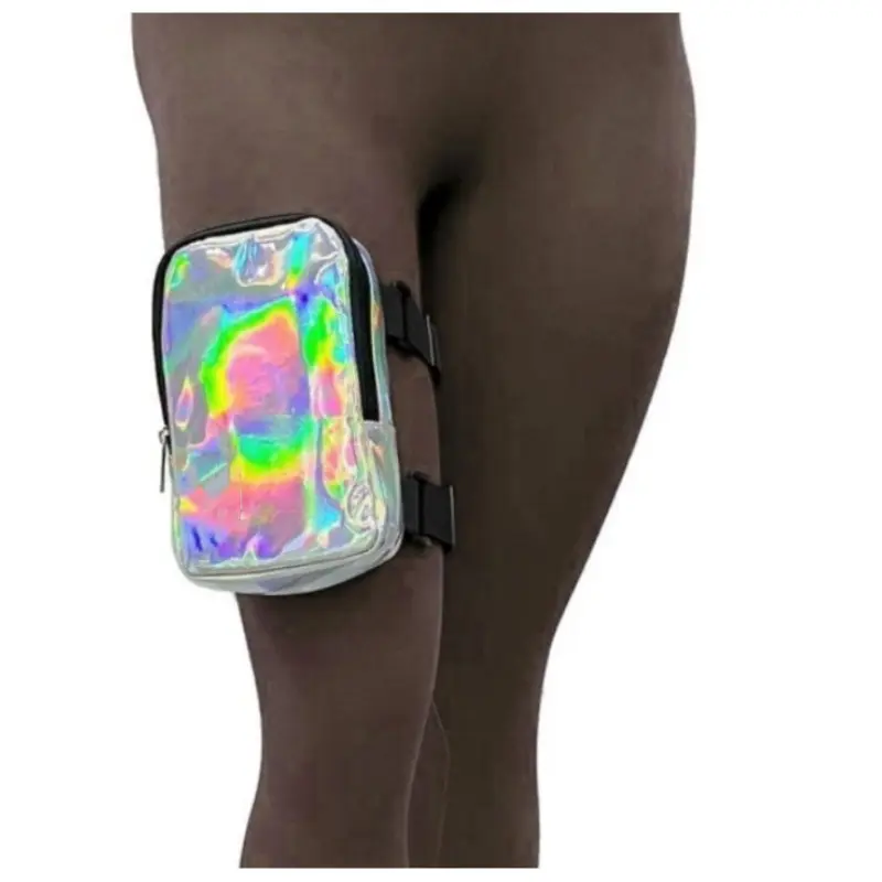 Women's Holographic Thigh Bag Adjustables Straps Waist Pouch For Outdoor Waterproof Running Waist Bag Sports Mobile Phone Holder