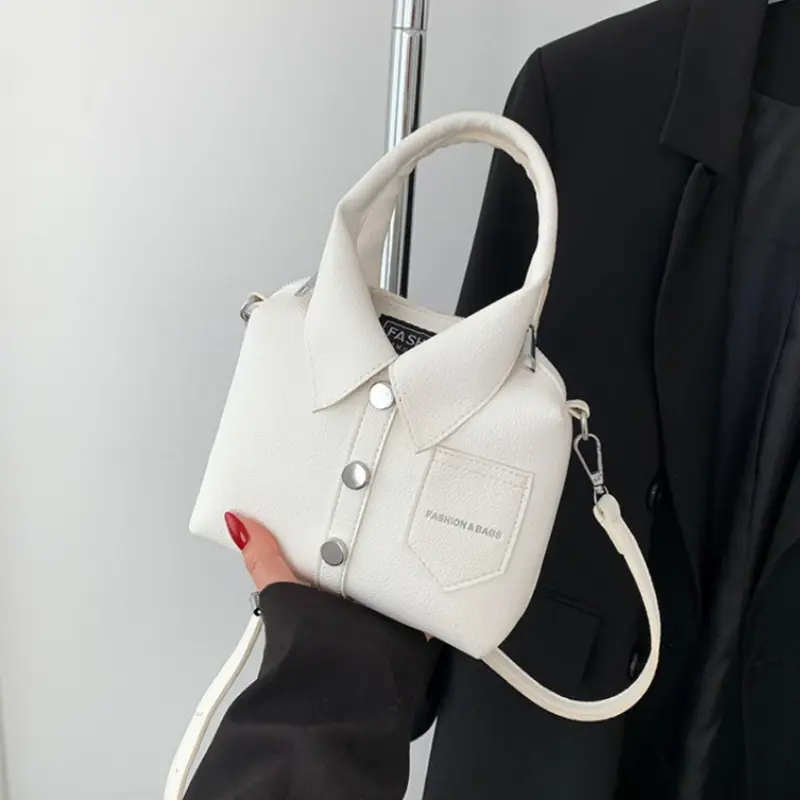 PU Square Compact Shoulder and Crossbody Bags Zipper Unique Design High Quality Hand Bags for Women 2025 Designer Style Bolso