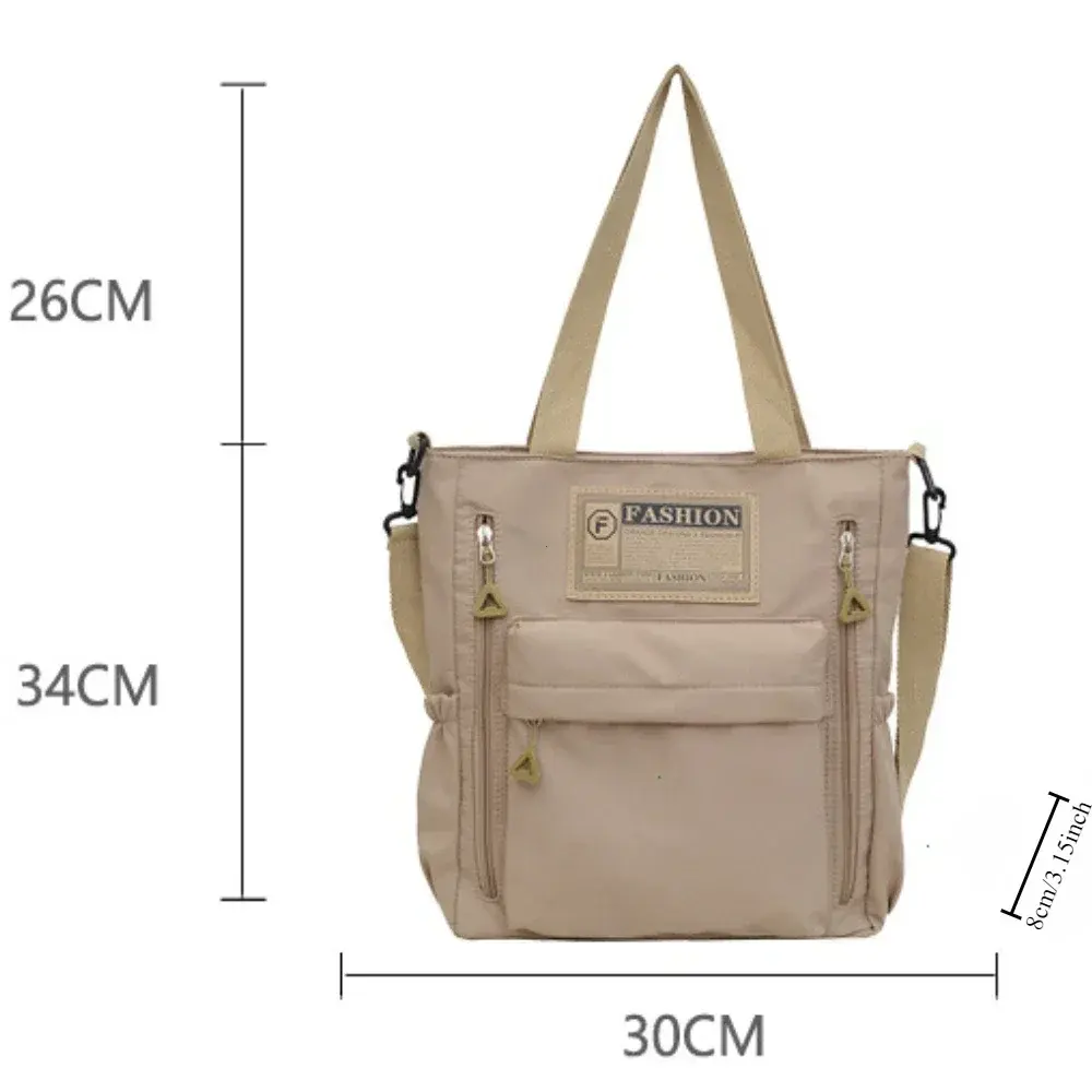 Newest Female Teens Students' Shoulder Bag Korean Style Contrast Color Handbag Stylish Nylon Korean Crossbody Shopping Bags 2025