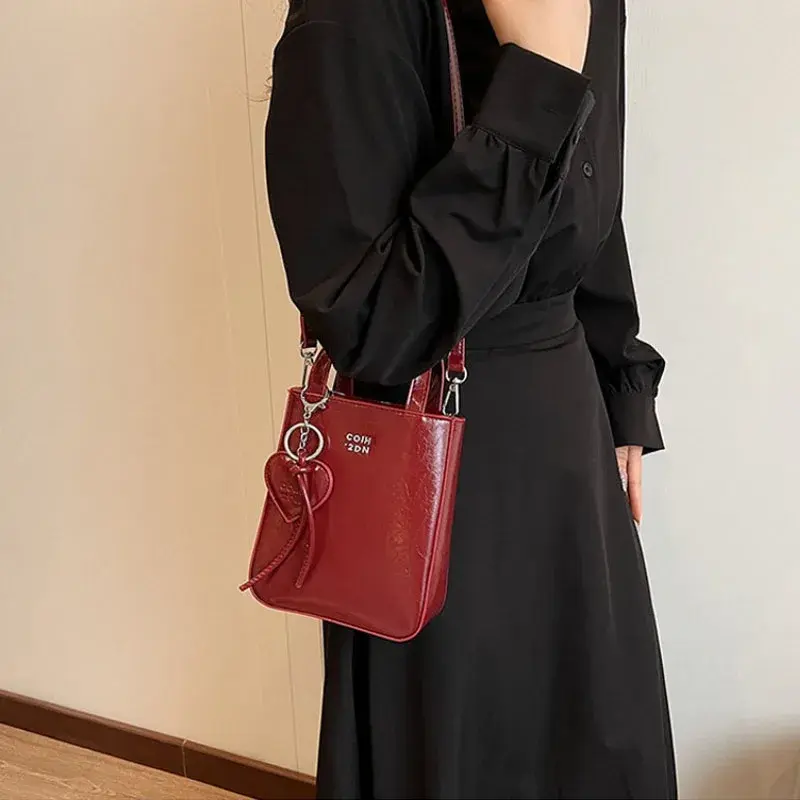 New Trend Korean PU Leather Shoulder Bag Silver Mini Small Square Bag High Quality Purses Women Lady Crossbody Bags Handbag