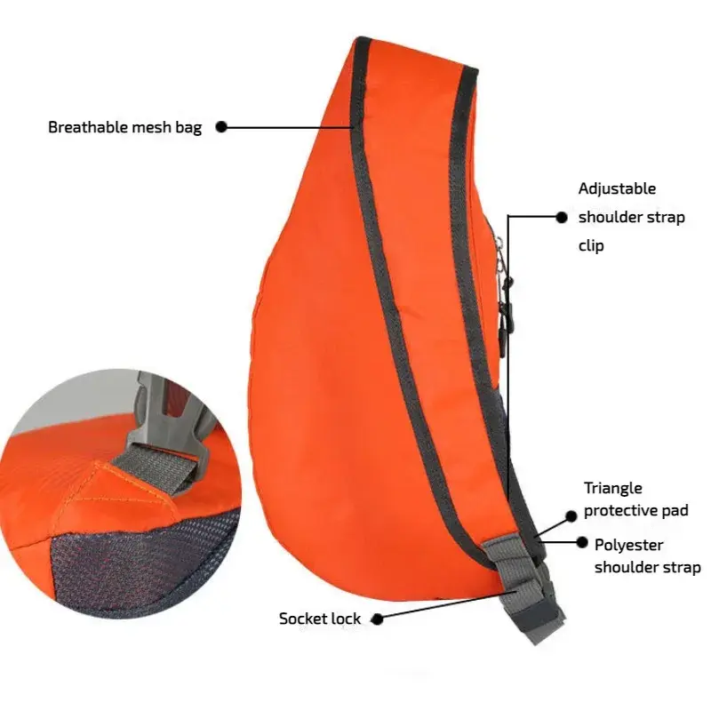2025 Fashion Male Female Sport Messenger Single Shoulder Crossbody Bag Outdoor Hiking High Quality Waterproof Chest Pack Men Bag