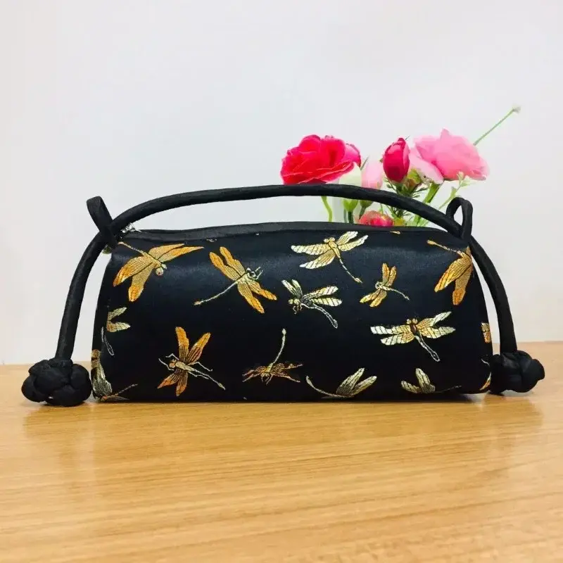 Chinese Style Silk Embroidered Women Bag 2025 New Fashion Women's Bag Luxury Women Handbag Totes Cheongsam Female Clutch Bags