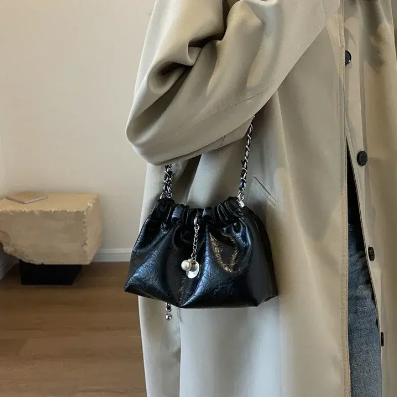 Y2K Millennium Bag Women 2025 New High Sense Shoulder Bags Summer Chain Bag Fashion Bucket Bag Messenger Bags Purses Handbags