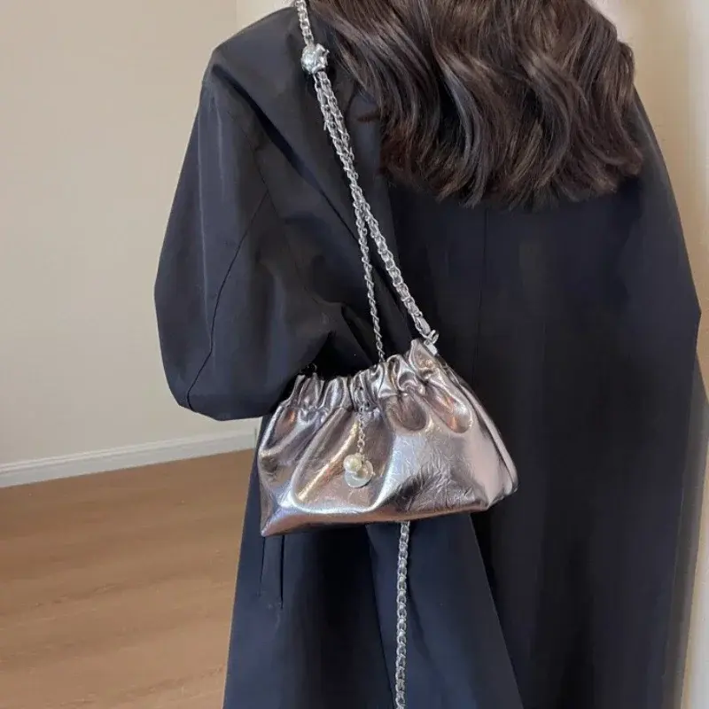 Y2K Millennium Bag Women 2025 New High Sense Shoulder Bags Summer Chain Bag Fashion Bucket Bag Messenger Bags Purses Handbags