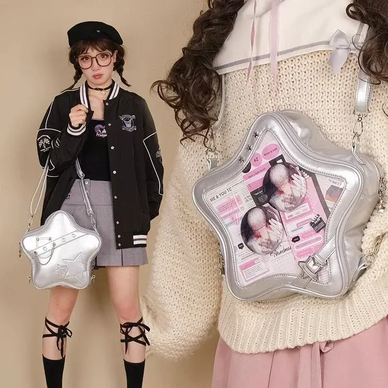 New Ita Bag Backpacks 2025 Popular Transparent School Bag for Women Sweet Chic Star Crossbody Bag Display Autumn Bolsa Сумка