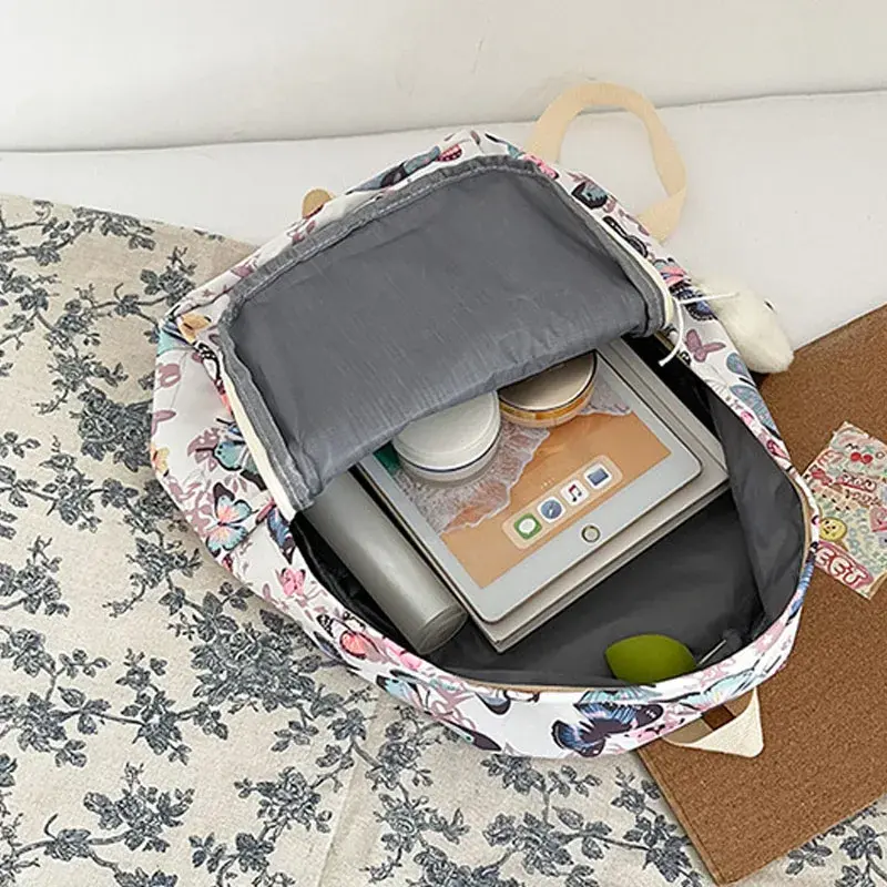 Fashion Butterfly Pattern Korean Women Backpack Student Backpack for School Book Storage and Travel Organizer рюкзак с экраном