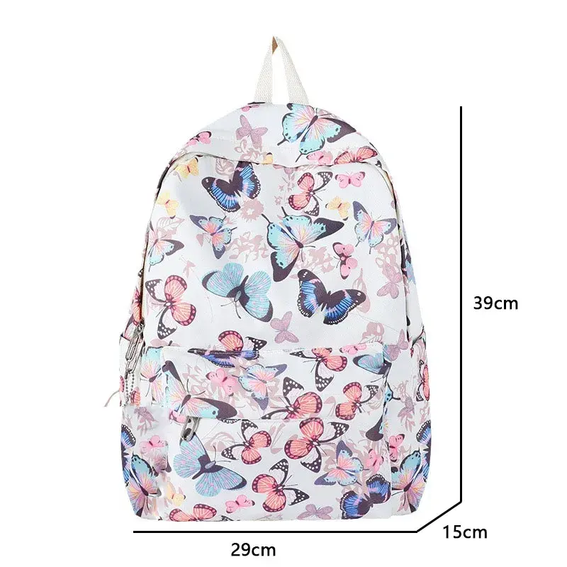 Fashion Butterfly Pattern Korean Women Backpack Student Backpack for School Book Storage and Travel Organizer рюкзак с экраном