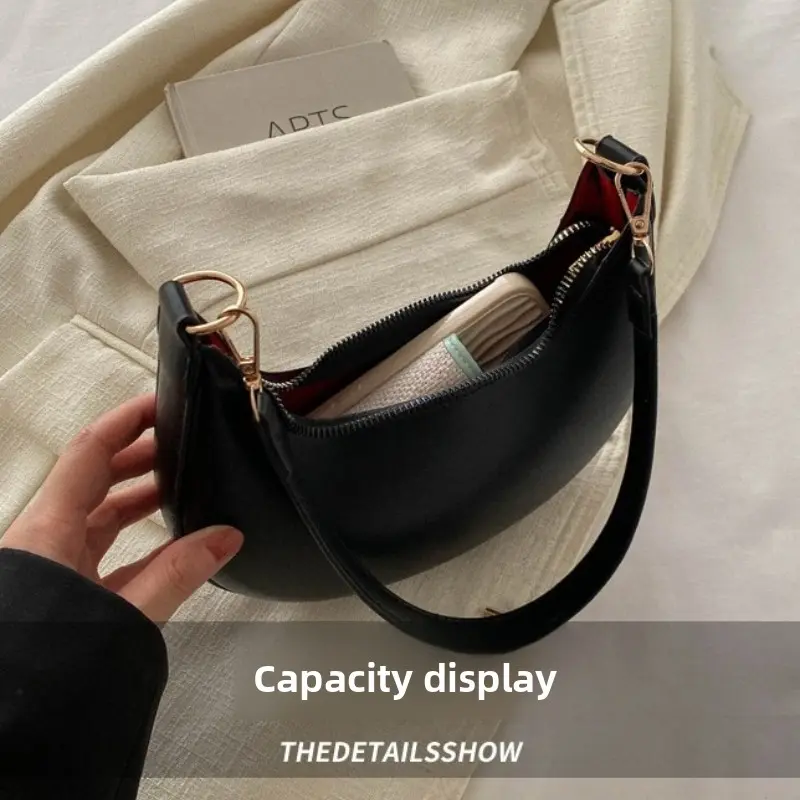 New Fashionable High-end Moon-shaped Baseball Bag Showing Luxury Women's Single Shoulder Bag Elegant Lady Handbags and Purses